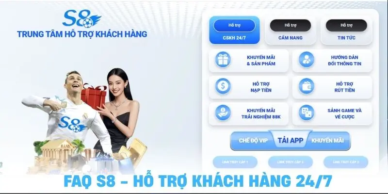 FAQ S8 hỗ trợ khách hàng 24/7